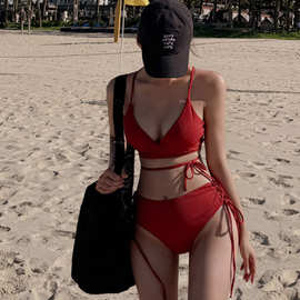 2026欧美新款分体泳衣女bikini性感露背比基尼亚马逊爆款套装泳装