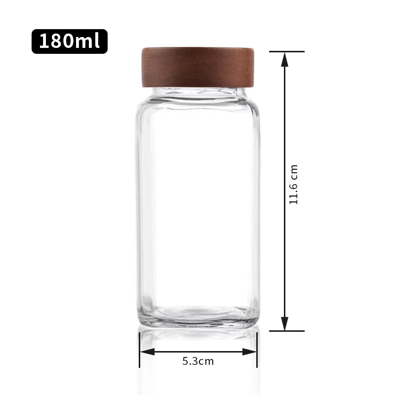 Botella de condimento de 120ml cocina cuadrada condimento tanque de almacenamiento guisado de fideos frasco de polvo de pimienta frasco de sal de barbacoa