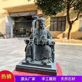 石雕土地公婆神像青石财神爷石像供奉青石地藏王关公福德正神石像