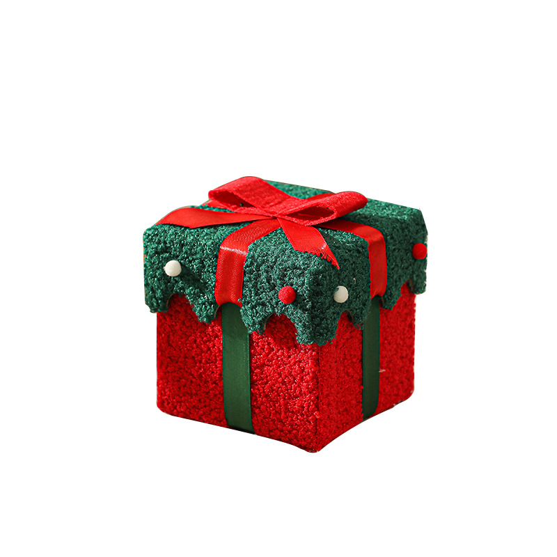 Caja de embalaje de manzana de Navidad creativa caja de regalo de Navidad de franela gruesa de alta gama caja de regalo de caramelo de alto valor caja vacía