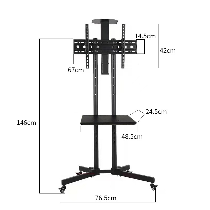 Soporte de TV móvil, soporte de monitor para conferencias, soporte de TV ajustable de pie image 18