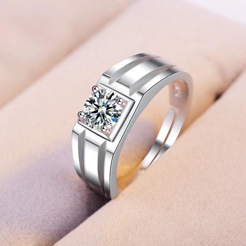 Paarringe, Diamantringe für Männer und Frauen, offene Eheringe mit simuliertem Zirkon, vergoldete Herrenringe, Herrenringe_voghion.com