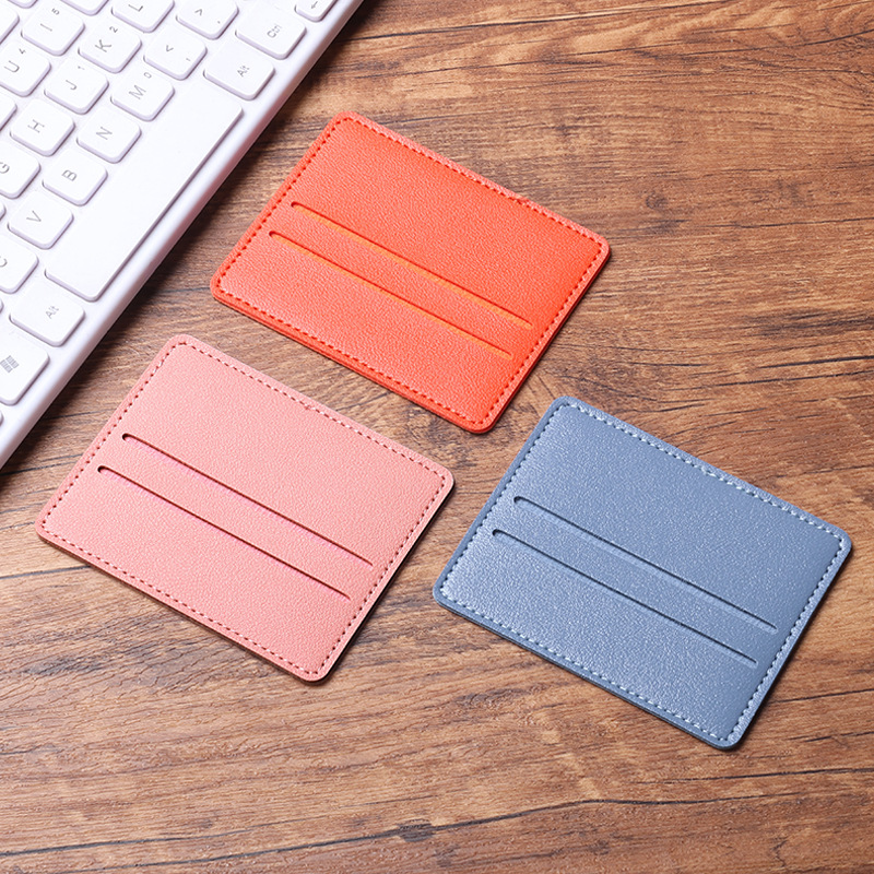 Cross-Border Custom-Made Pu Leather Card Holder, Creative Card Holder with Ready Stock, Can Print Advertising Logo, Student Bus Card Holder