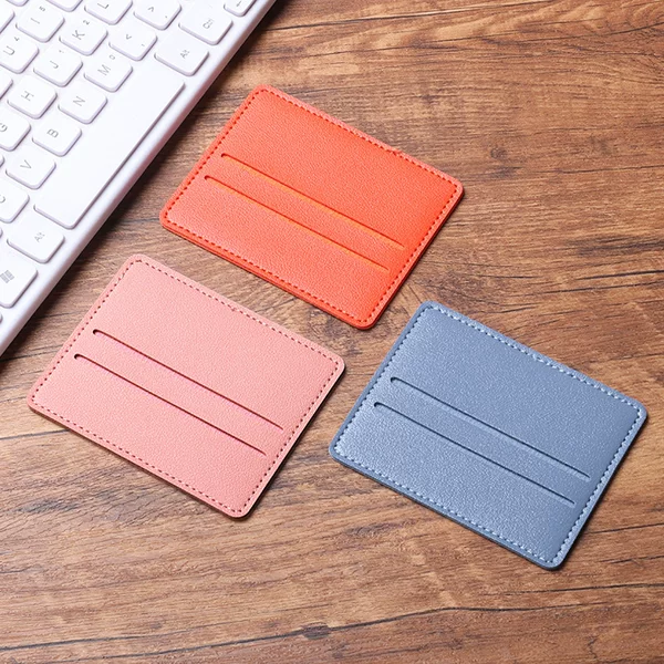 Cross-Border Custom-Made Pu Leather Card Holder, Creative Card Holder with Ready Stock, Can Print Advertising Logo, Student Bus Card Holder
