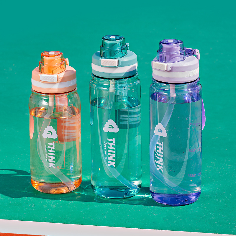 Taza de plástico portátil de gran capacidad para hombres 1050ml taza portátil de oficina de fitness al aire libre