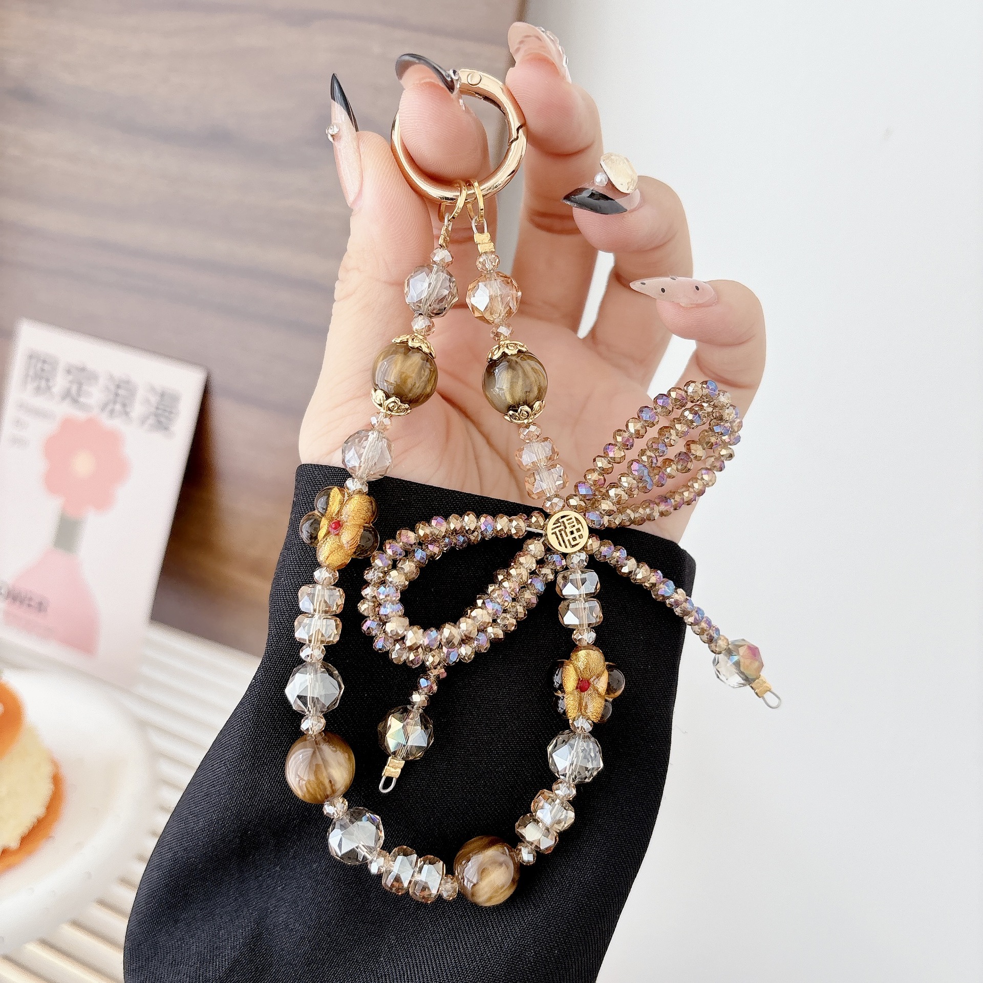 El arco de lujo ligero de lujo de alto nivel puede luchar, cadena de teléfono móvil, colgante de teléfono móvil, bolso, llavero, colgante, nicho de diseño