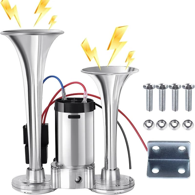 Double-tube integrated air Car horn/tweeter