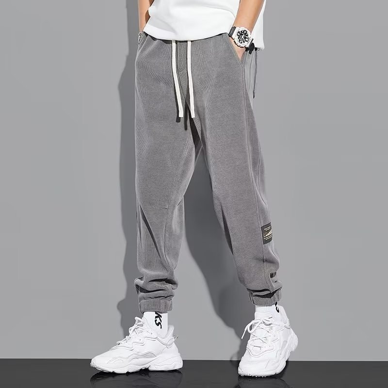 Otoño y invierno de reparación de automóviles pantalones de trabajo de hombre resistentes al desgaste y a la suciedad ropa de trabajo - mecha de lámpara con piernas sueltas pantalones casuales de lana