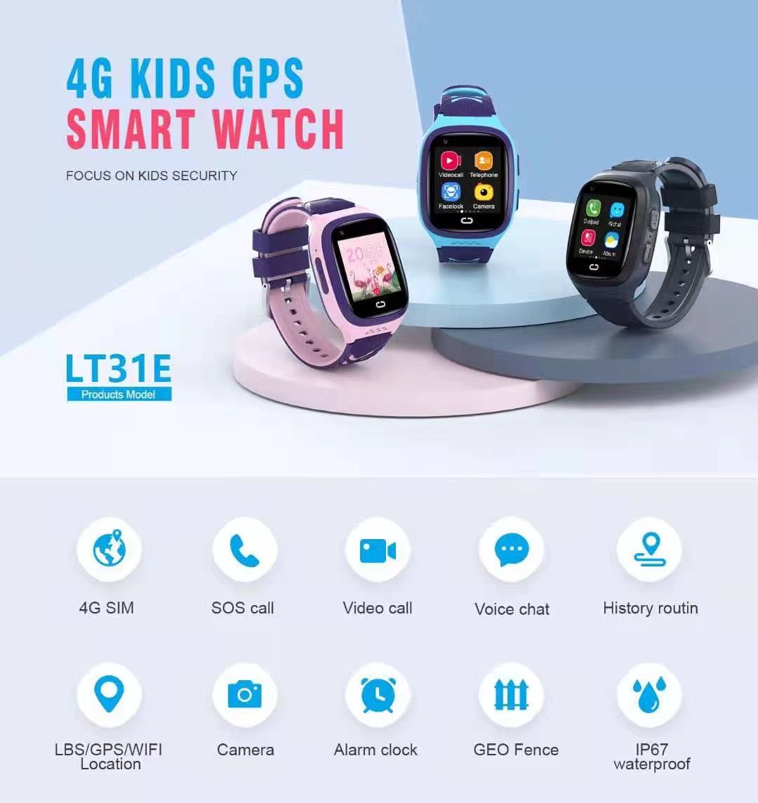 new LT31E children's smart watch 4G video call waterproof photo card anti lost phone watch_voghion.com