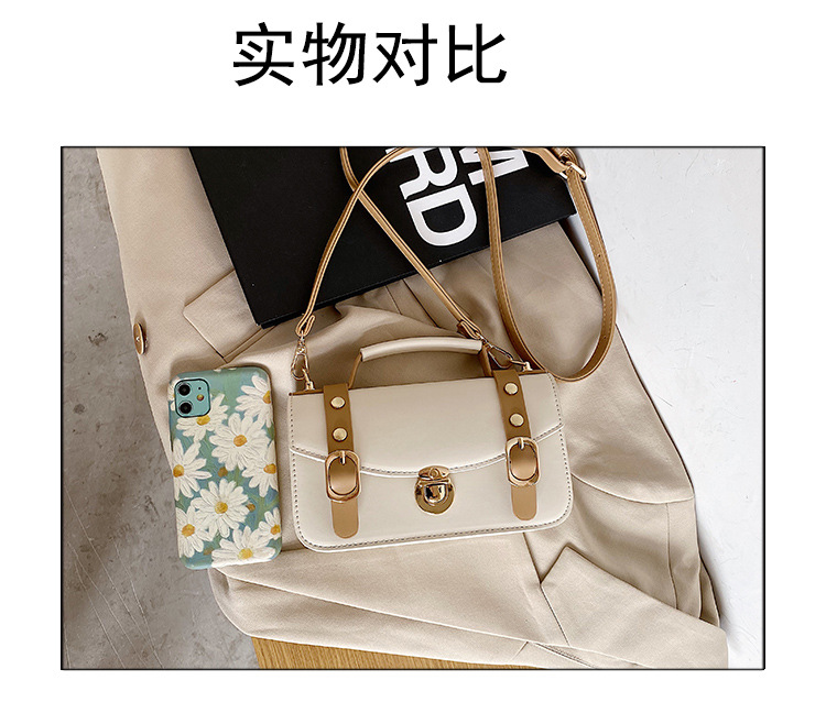 Fashion Contrast Color Shoulder Messenger Portable Bag display picture 22