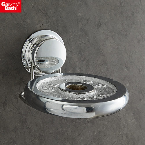 No-punch soap box double-layer soap rack stainless steel storage rack bathroom transparent thickened soap rack