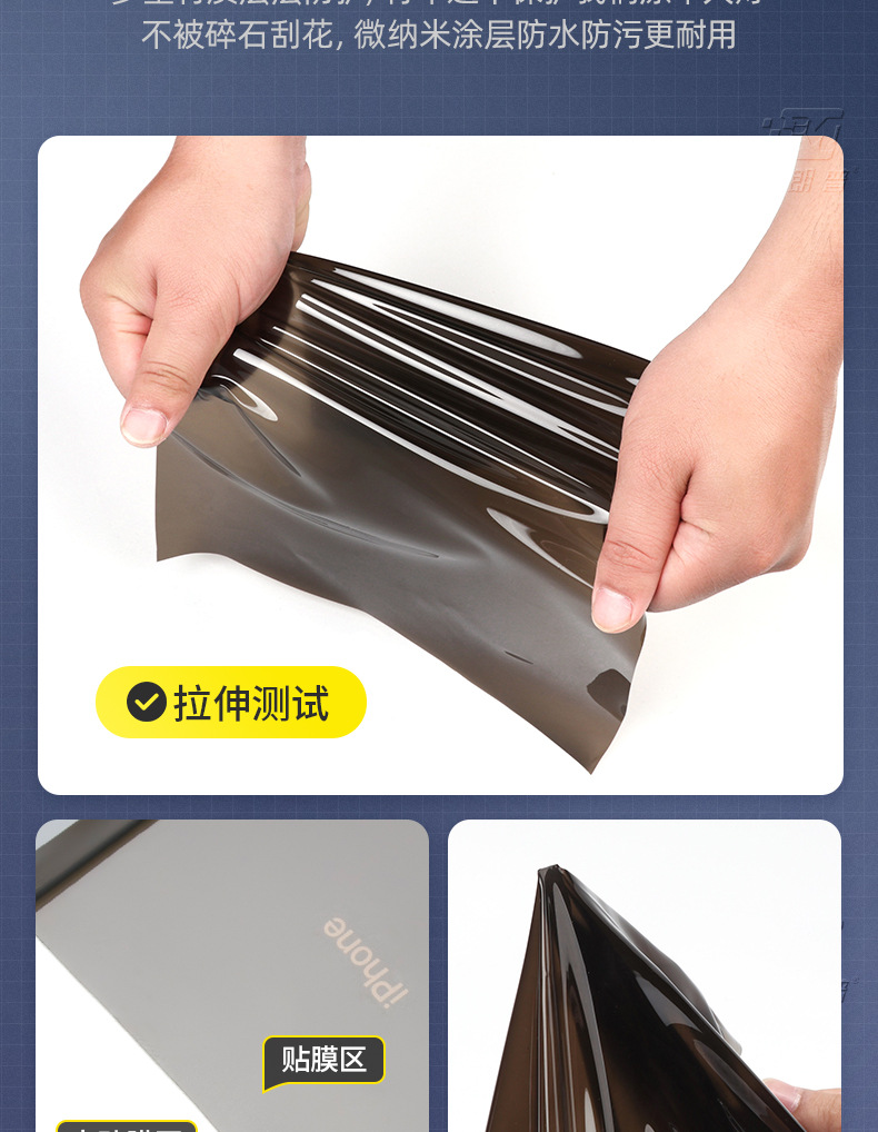 Suitable for Mercedes-Benz TPU headlight film A- class B- class C- class E-class anti-scratch repair scratch light control blackened film TPU protective film