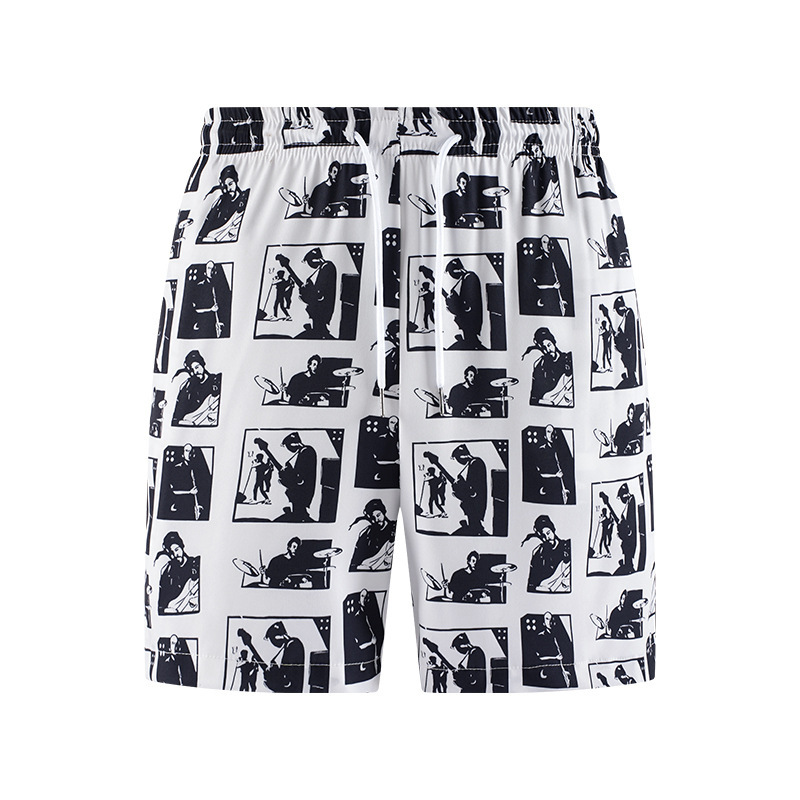 Cross-Border Amazon 3D Fashion Sports Pants Men's Shorts Summer Casual Versatile Five-Point Pants Full Print Cartoon Ice Silk