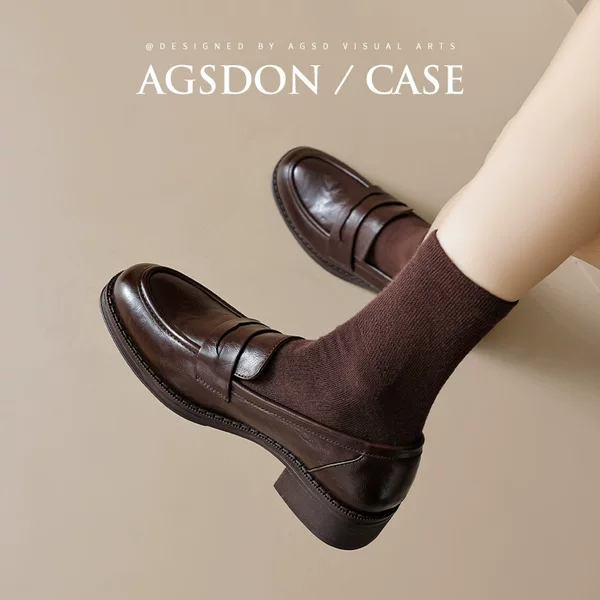 Soft Sheepskin~Simple British-Style Retro Loafers, New for Spring/Summer 2026, Soft-Soled Commuter Leather Shoes, Versatile