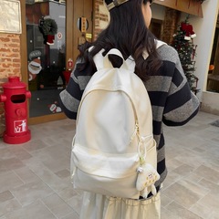 大容量雙肩包男2024新款學院風書包女日系大學生休閒簡約旅行背包