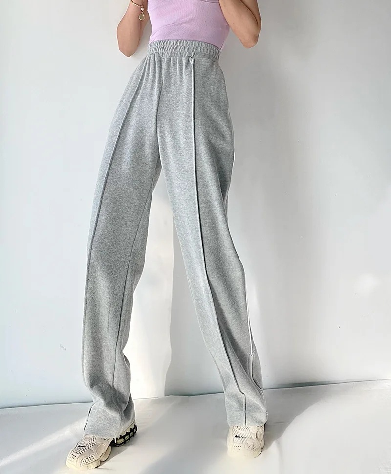 zipper wide leg sweatpants  NSAC28672