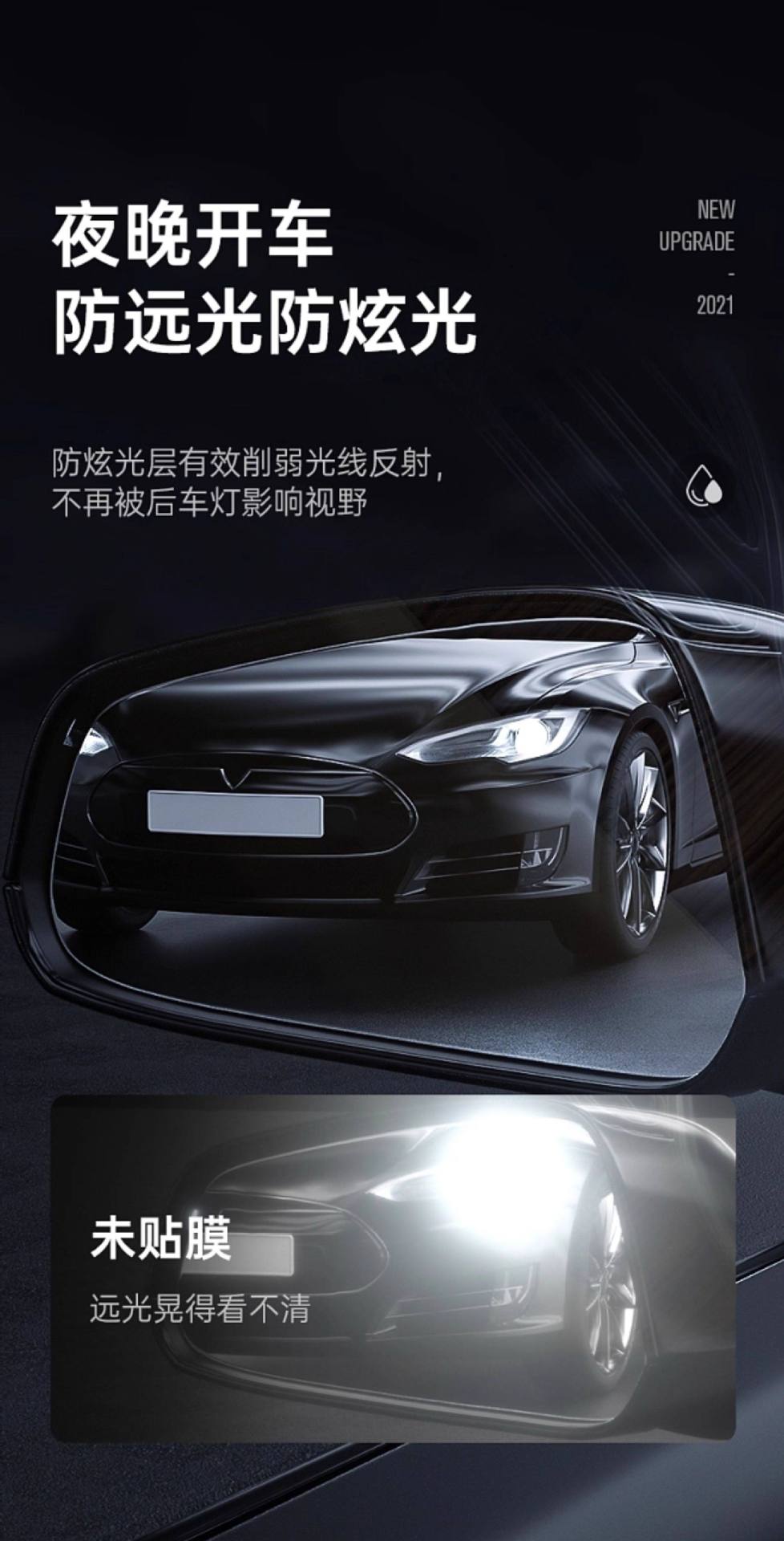 Car Hydrophobic Film Rearview Mirror Rainproof Anti-glare Waterproof Sticker
