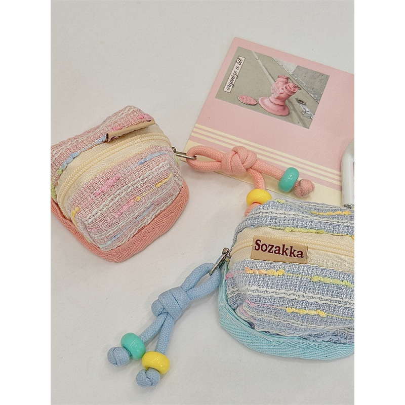 Cubierta de auriculares de viento pequeño lindo portátil para Apple Bluetooth inalámbrico almacenamiento fábrica de tela suave al por mayor