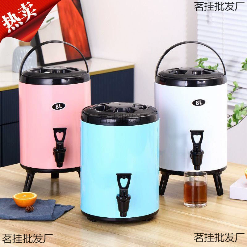 Ведро для чая с молоком из нержавеющей стали 304, изоляционное коммерческое ведро большой емкости для кипящей воды, соевого молока, сока, кофе, напитка, ведро для травяного чая