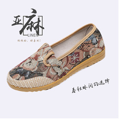 Spring and autumn new Beijing old cloth shoes for women, non-slip, soft sole, tendon sole, comfortable, wear-resistant canvas, fashionable and versatile