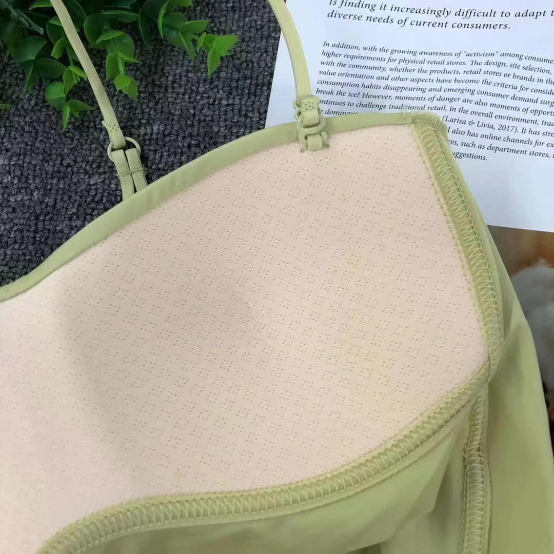 Nueva taza de látex sin marcas de alta calidad, chaleco de dama sin anillo de acero, bra de yoga, ropa interior deportiva, mujer al por mayor