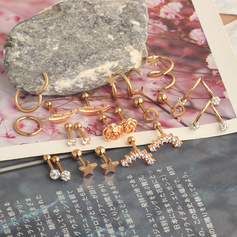 Labret piercing jewelry detail image