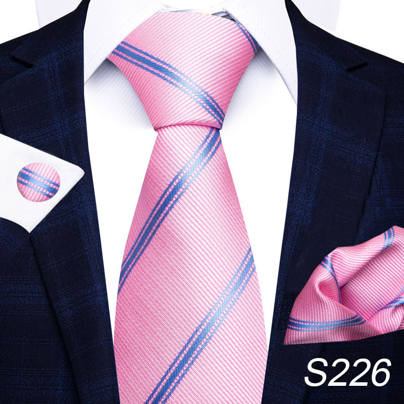 Simple Style Stripe Lattice Waves Polyester Yarn Men's Tie display picture 52