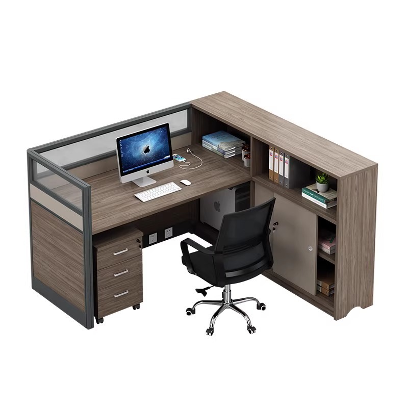Pantalla de personal combinada estación de cajón de almacenamiento de personal mesa de oficina tarjeta de oficina mesa silla fuente fábrica al por mayor