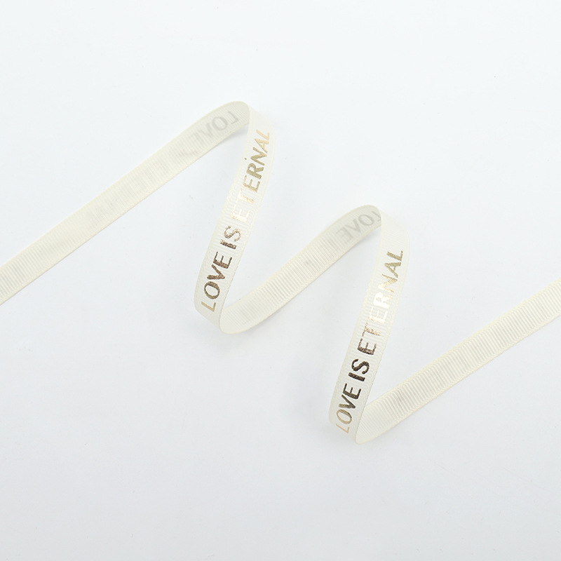 핫스탬핑 1cm 잉글리시리본 [오프화이트] 36.5m