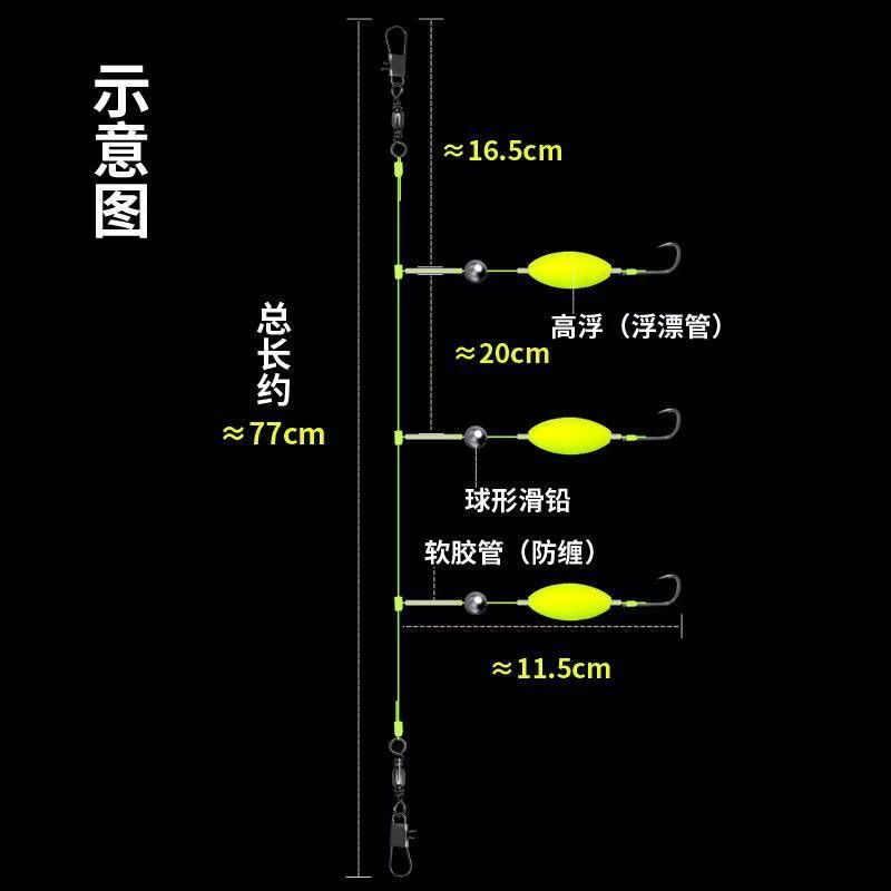 渔具批发反离底串钩钓组成品伊势尼反底钓子线钩手竿海竿反底串钩|undefined