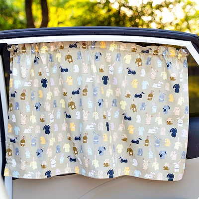Ins car sun protection heat Car curtains - long-eated-rabbit-leaflet-boundless