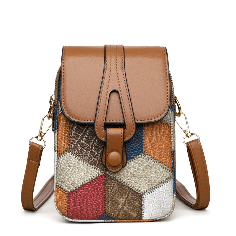 Kleine leren schoudertas voor dames met ritsvakken_voghion.com