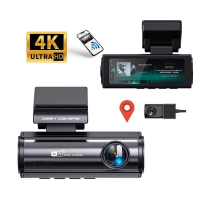 New 3.2inch Hd 4K+1080P Driving Recorder Front and Rear Dual Recording Night Vision Hd Car Recorder Wif