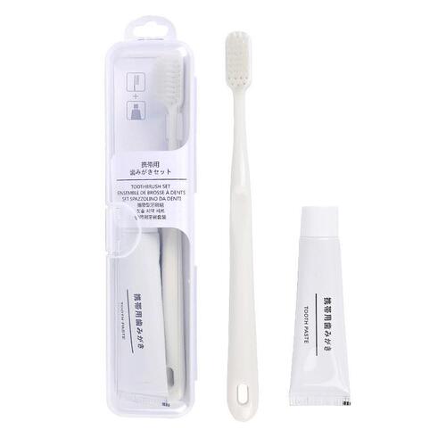 Toothbrush Hotel Set Travel Muji Japanese Style Business Travel Hotel B&B Soft Toothpaste Travel Toothbrush