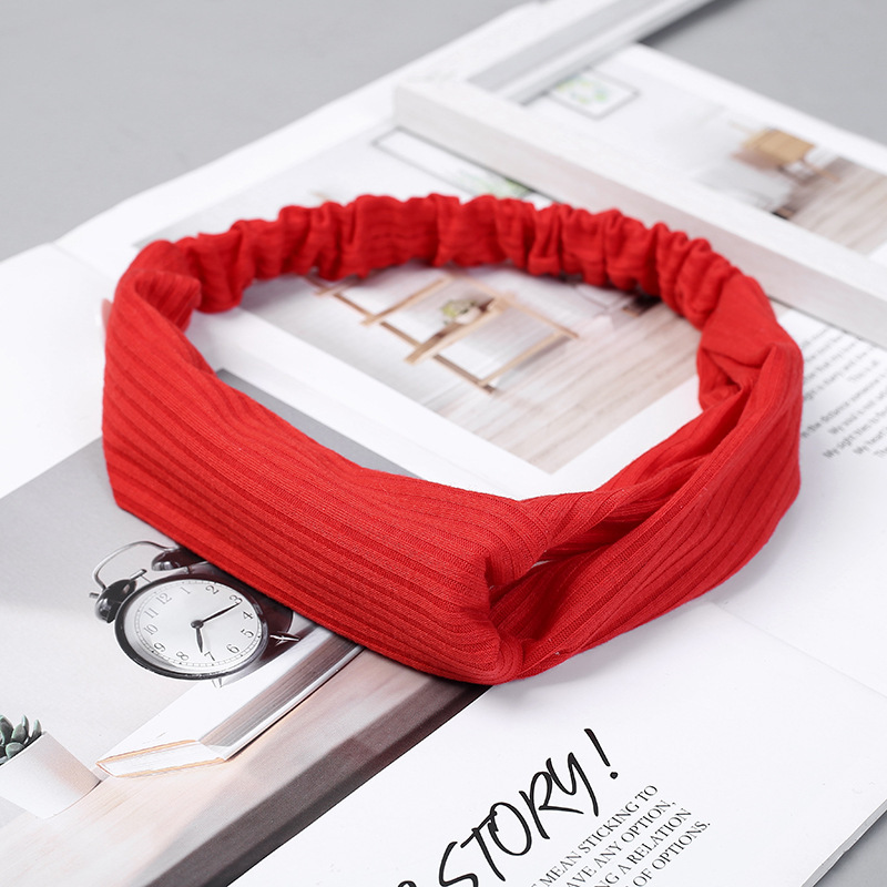Lässig Einfacher Stil Streifen Einfarbig Tuch Streifen Haarband display picture 3