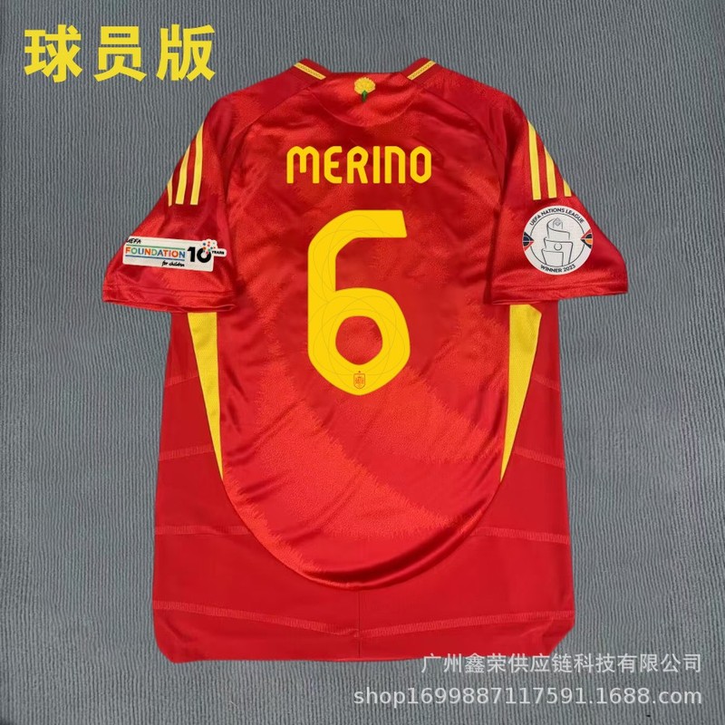 2425 UEFA カップ スペイン ホーム ジャージ No.19 アマール No.11 ウィリアムズ プレーヤー エディション 大人用トップ|undefined