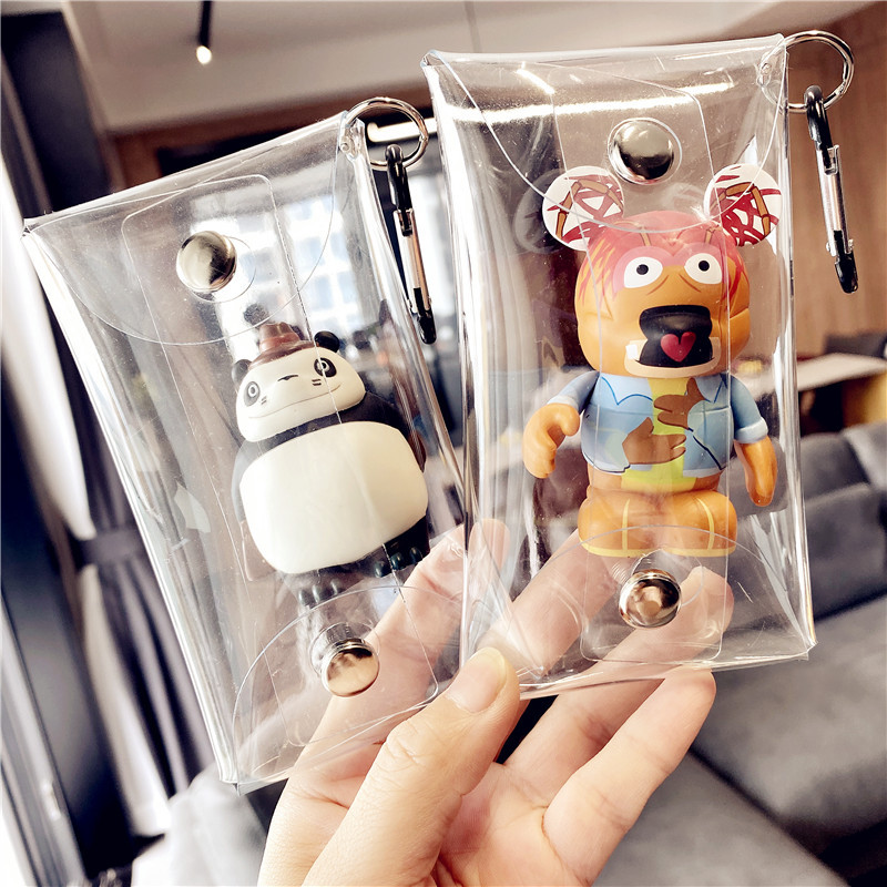 手办透明展示包随身挂包挂钥匙扣盲盒公仔防尘包袋便携式收纳盒袋