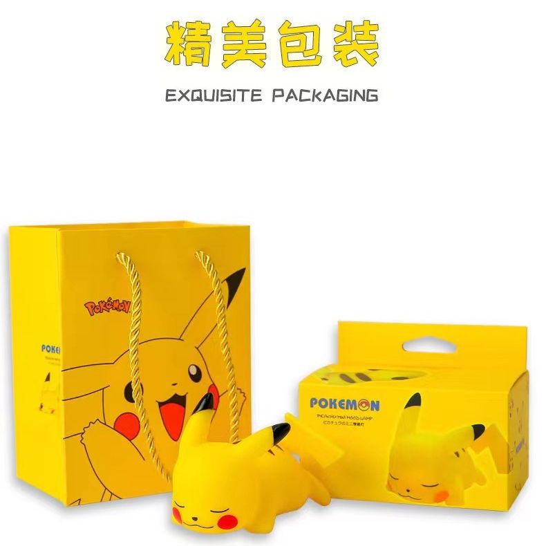Regalo creativo Pikachu luz de la noche Mini de dibujos animados dormitorio luz de noche atmósfera decoración regalo del Día del Niño