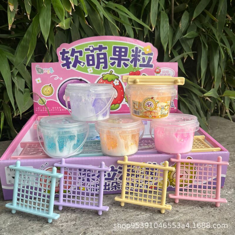 New soft and cute fruit-flavored foaming slime, crystal mud, DIY slime for children, stress-relieving toy, safe and non-sticky New soft and cute fruit-flavored foaming slime, crystal mud, DIY slime for children, stress-relieving toy, safe and non-sticky