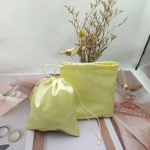Manufacturer Wholesale Satin Intimates Bag Silks and Satins Flat Wig Trinkets Silks and Satins Drawstring Storage Bag Logo