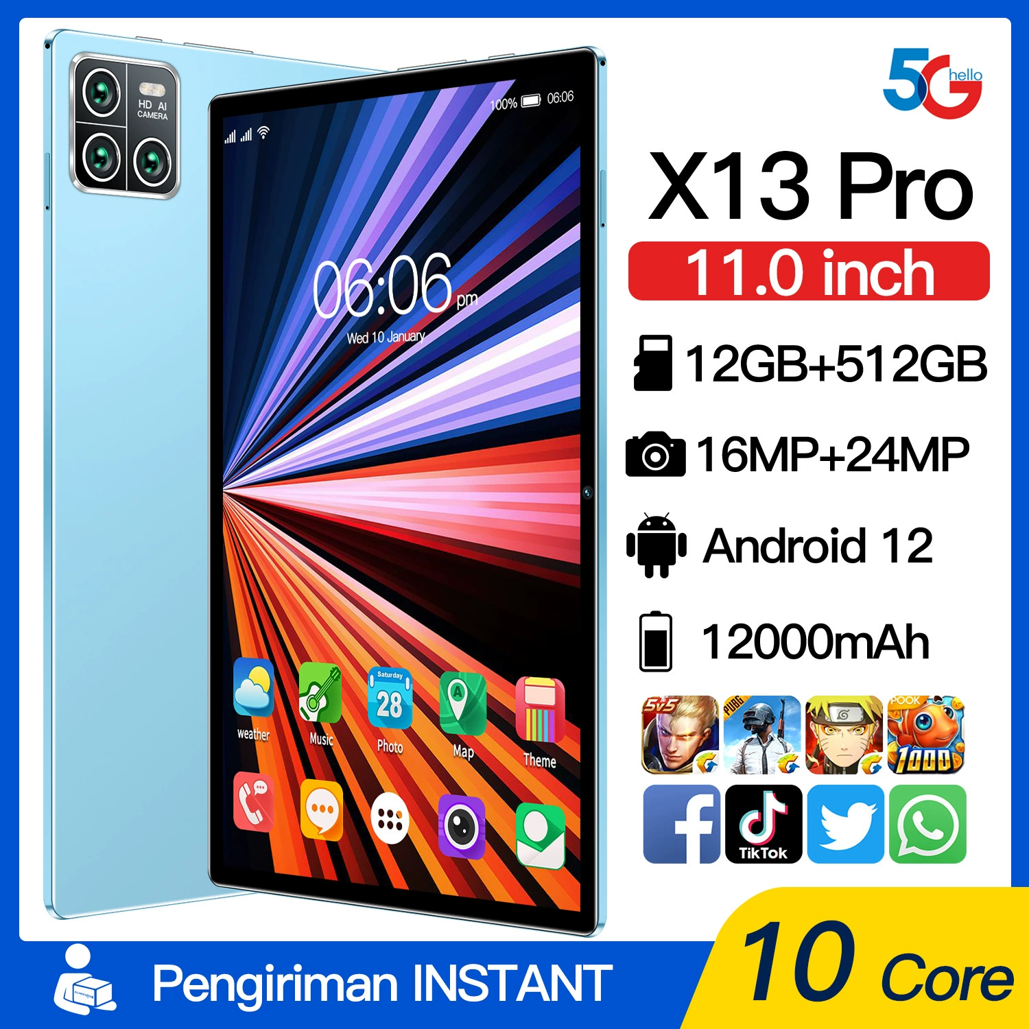 Планшет Smart Laptop Pro, 32G, G10, 1 дюйм, x13, Wish