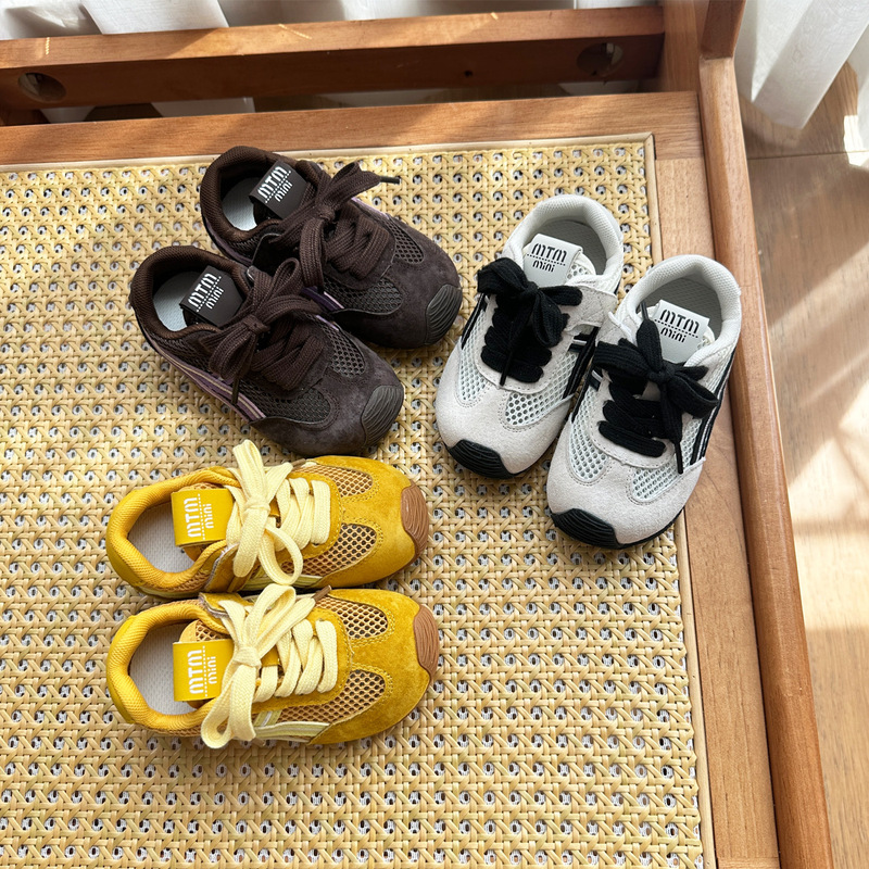 2025夏の新型子供阿甘運動靴学生ソフト底単網通気ネット靴男女児童レジャー靴潮|undefined