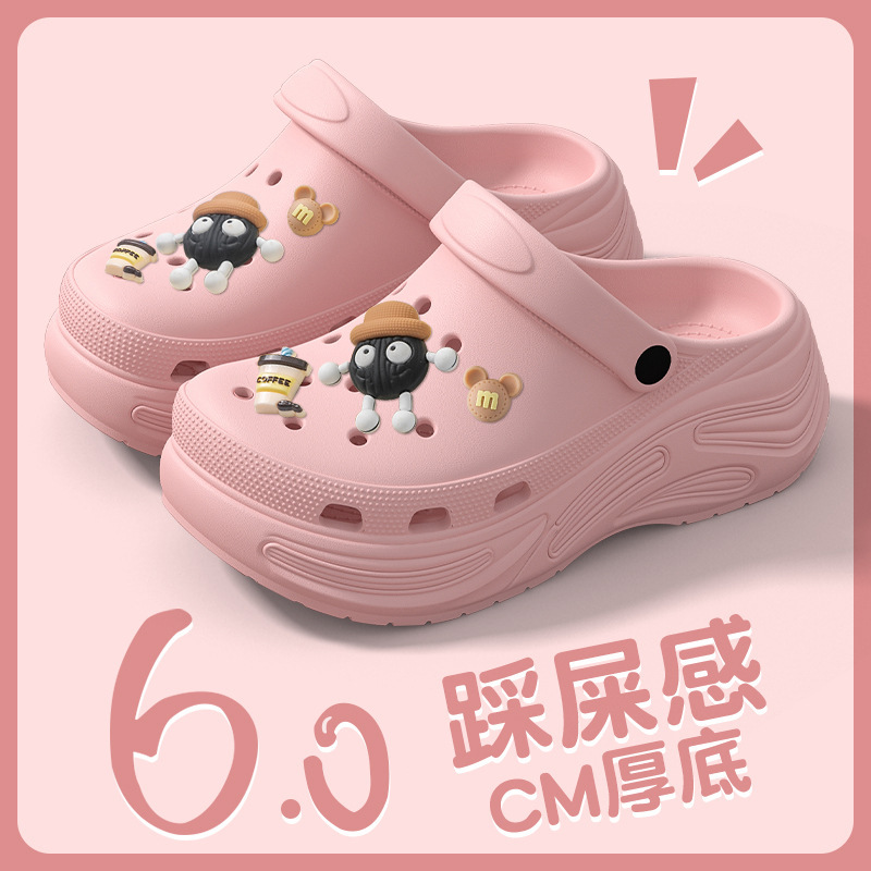 女性用厚底下駄、女性用増量バブルシューズ、滑り止めつま先カバー、アウターウェア、トレンドのネットセレブサンダル|undefined