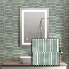 3D仿瓷砖墙贴纸自粘翡翠木桩防水防污墙贴壁纸亚马逊爆款滴胶墙砖