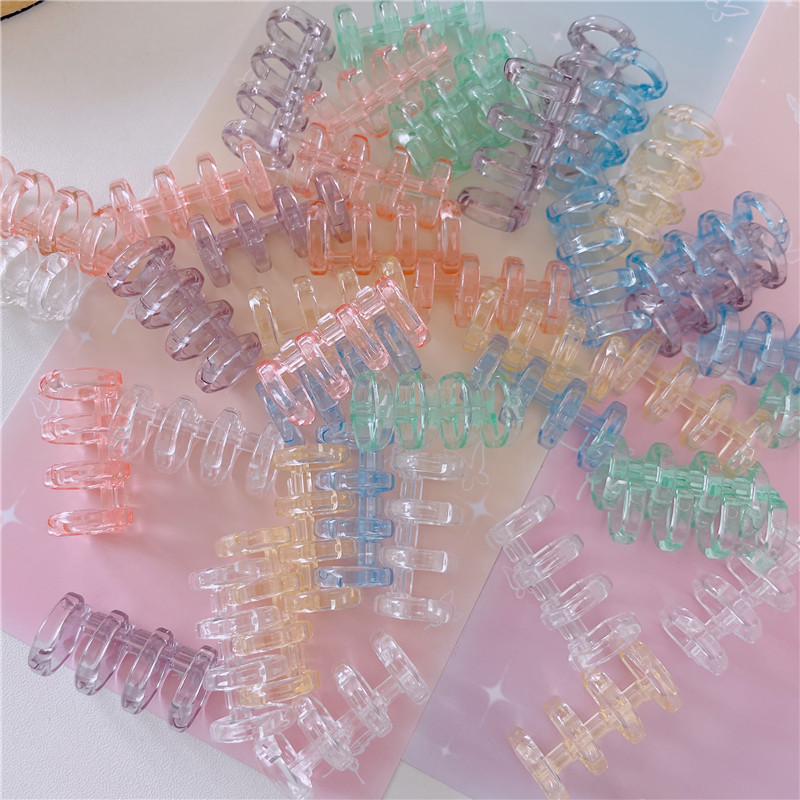 Acrílico de 4 agujeros de hojas sueltas hebilla titular de libro transparente libro de encuadernación DIY reemplazo casero clip hebilla anillo libro de ponche