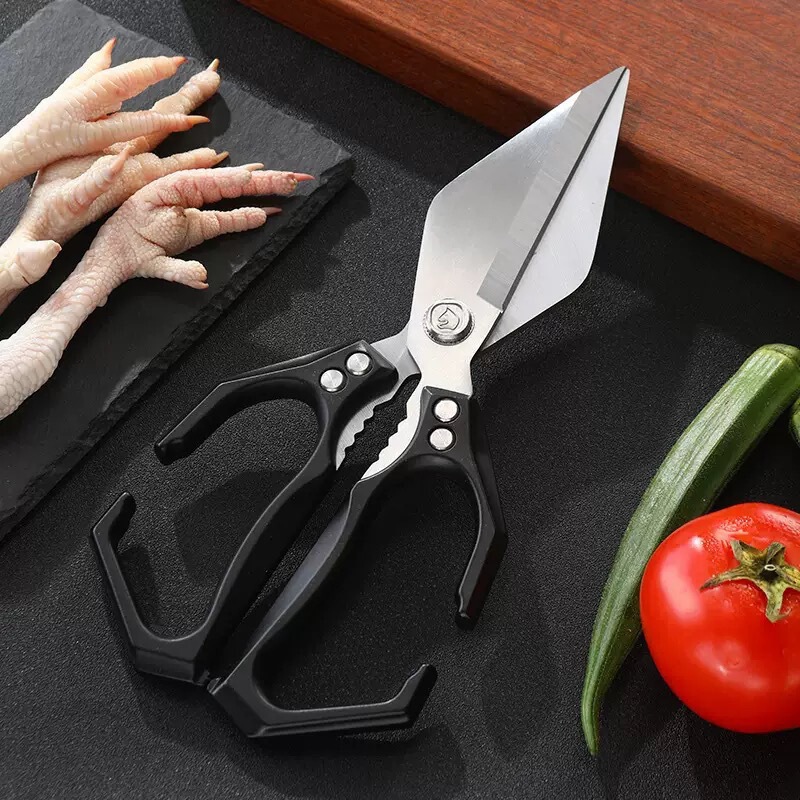 【在庫卸売】ダイヤモンドヘッドハサミ 厚みのあるステンレス製の強力な鶏の骨ハサミ キッチン用多機能ハサミ|undefined