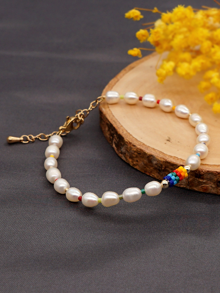 Ethnic Flowers Beads Pearl Bracelet display picture 5