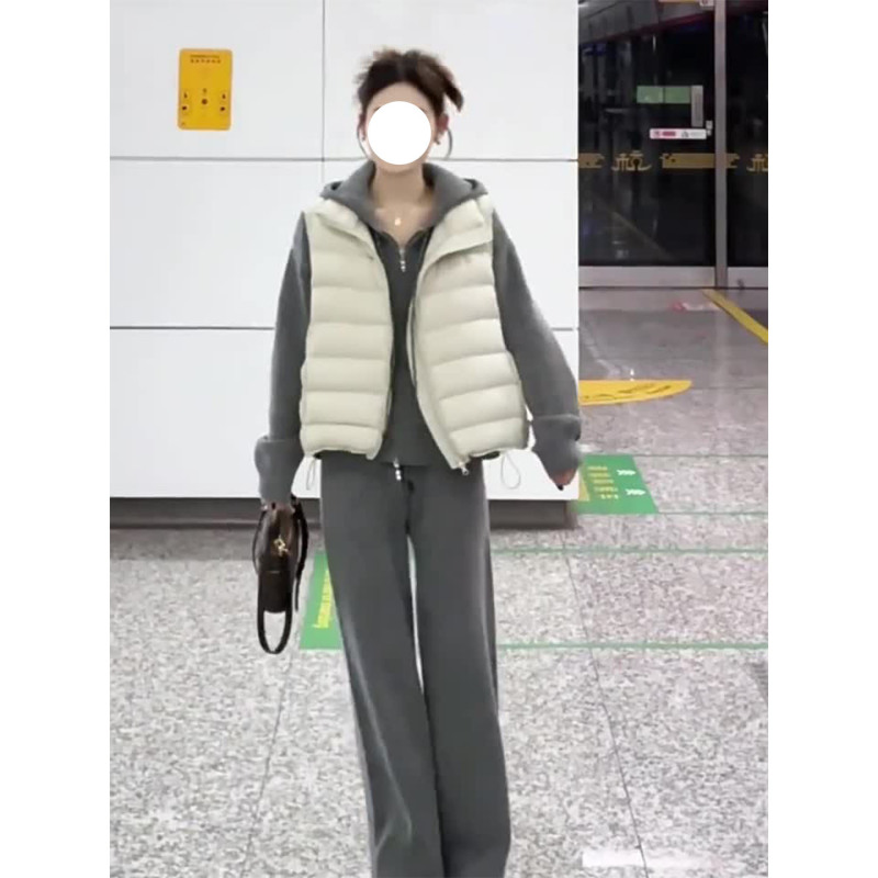Winter New Design Stand-Up Collar Sleeveless Vest White Duck down Women's Short down Jacket Warm Versatile Top Winter New Design Stand-Up Collar Sleeveless Vest White Duck down Women's Short down Jacket Warm Versatile Top