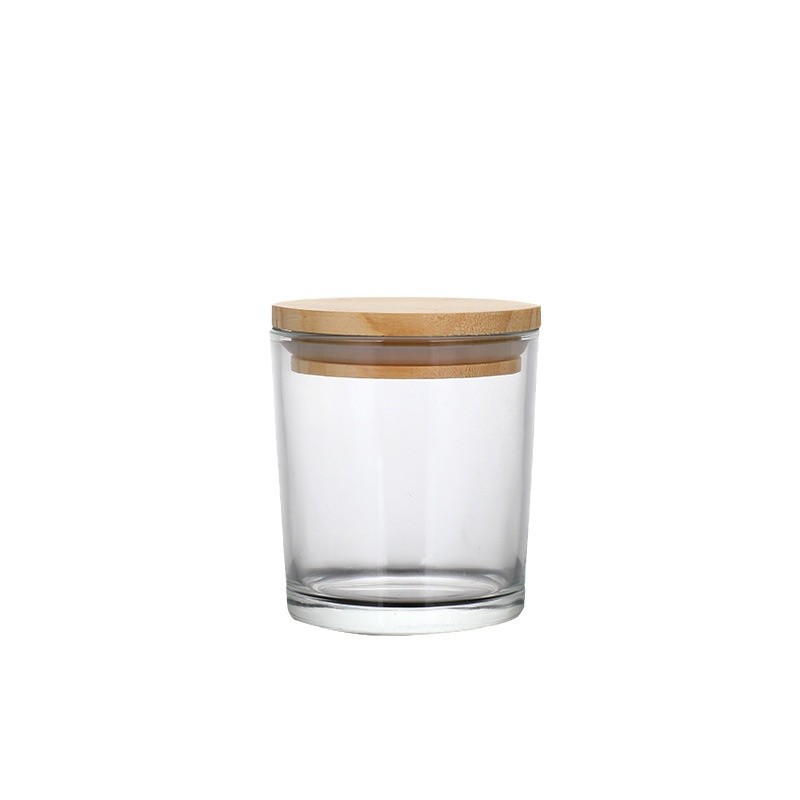 Vaso de vidrio transparente de alta gama taza de cera de incienso taza de incienso casero taza de alto nivel botella desnuda taza de vela gruesa