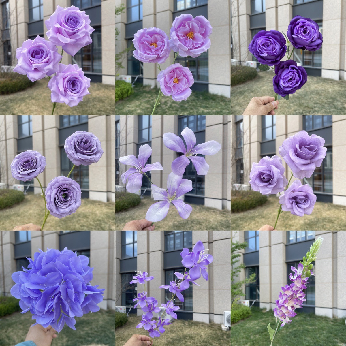 Huaxi Valley 2025 nouveaux produits de printemps et d'été Violet modèles économiques de mariage en gros de fleurs simulées de mariage